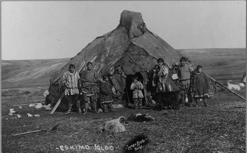 Подлинная жизнь эскимосов в начале ХХ века аляска, интересно, история, повседневная жизнь, познавательно, северный быт, фотохроника, эскимосы