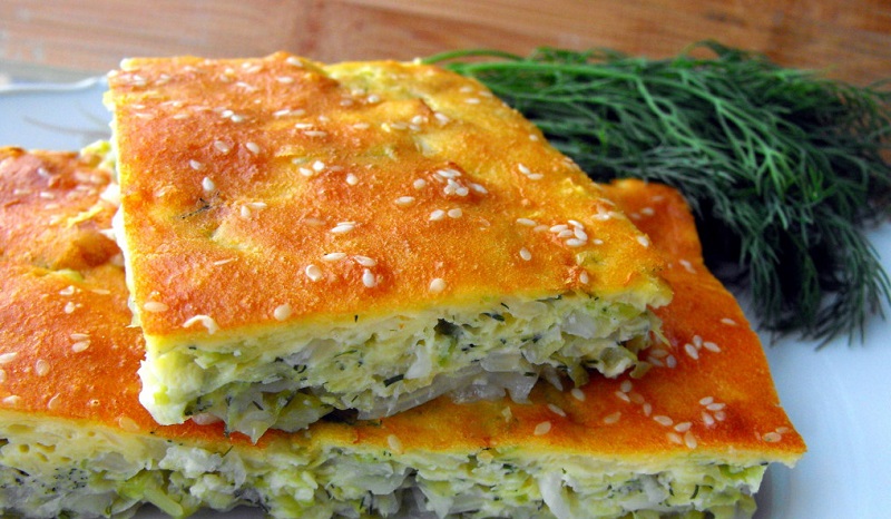 пирог с капустой и яйцом без дрожжей