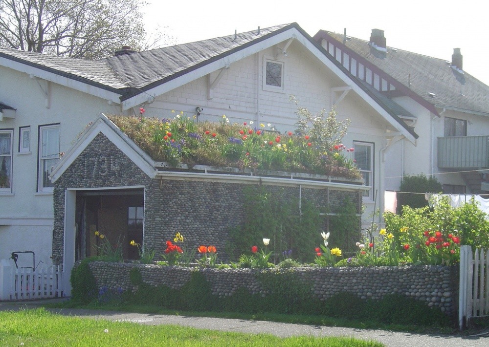 Здание с садом на крыше
