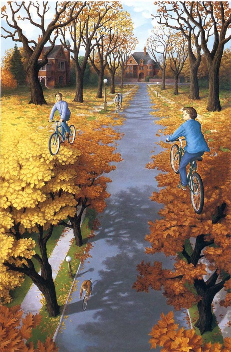 Роб Гонсалвес, Robert Gonsalves, оптические иллюзии картины