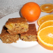 Постный апельсиновый пирог с отрубями