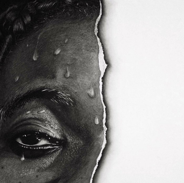 "Пусть рвется дольше", 2015 искусство, карандаш, картина, нигерия, портрет, реализм, художник