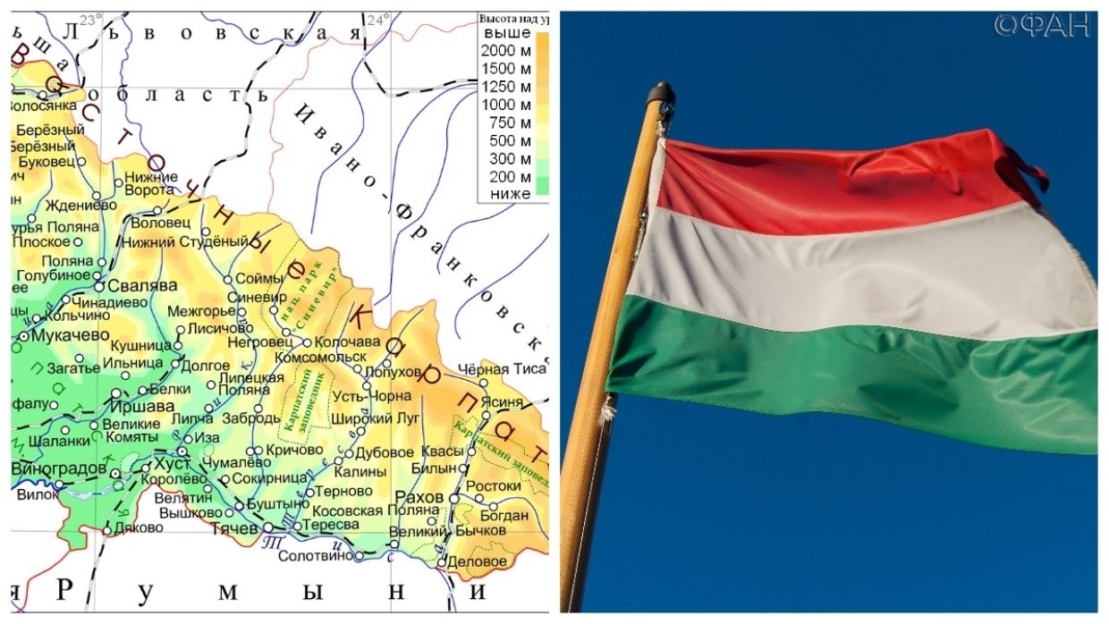 Карта украины закарпатье