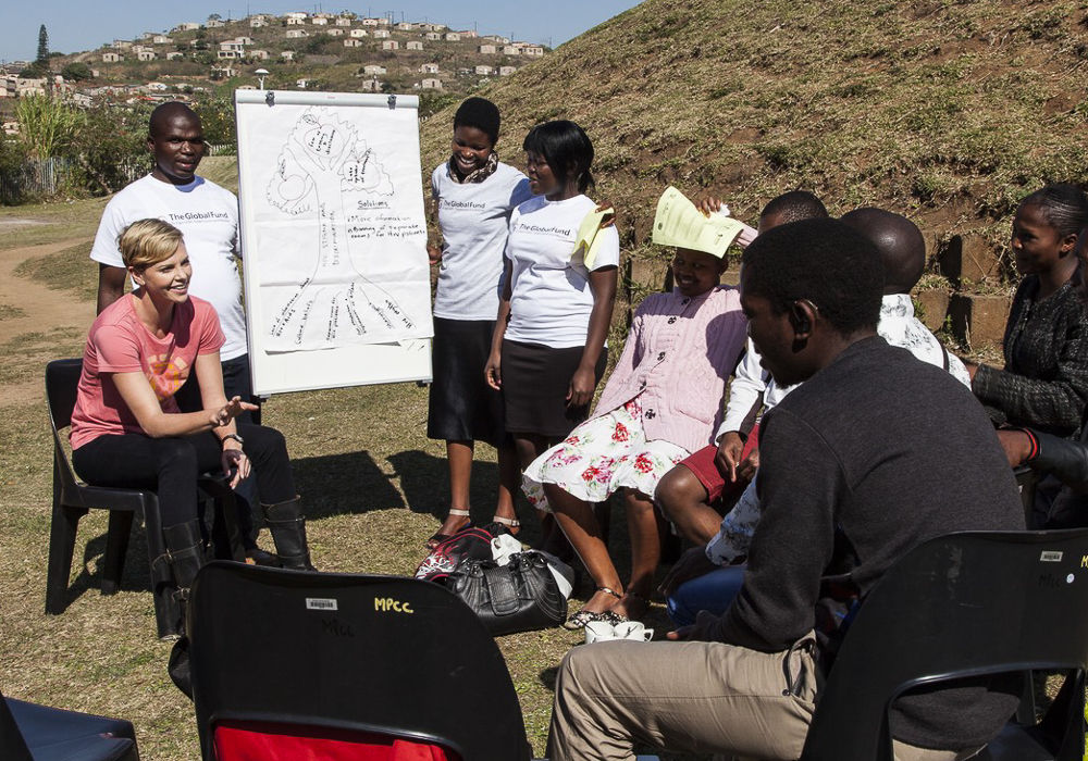 Charlize Theron Global Fund Visit