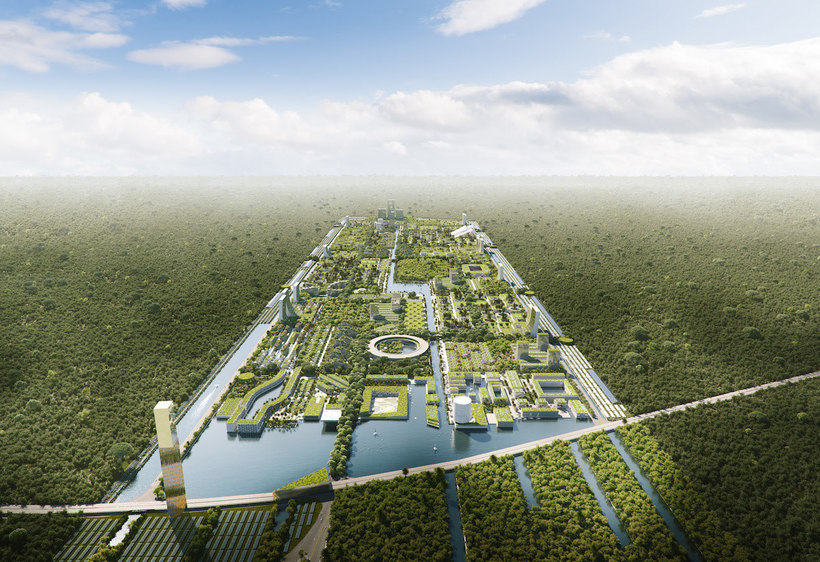 Новый смарт-город в Канкуне с 7 миллионами растений центр, будет, смогут, тысяч, Forest, Smart, парки, скверы, клумбы, Архитектура Итальянское, станут, только, частью, зеленых, фасадов, которые, многочисленные, цветы, заполнять, будут