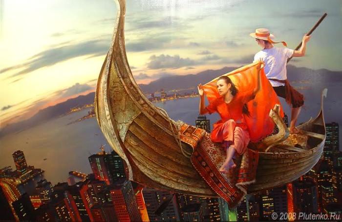 Восточная сказка и современность: Картины в стиле магический реализм живопись