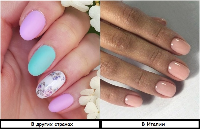 Итальянкам больше нравится натуральный маникюр