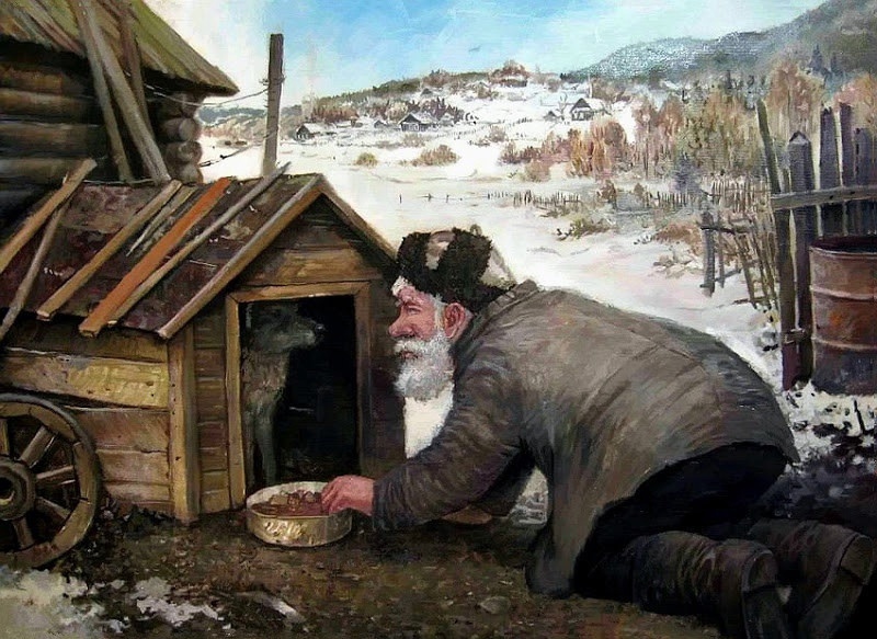 У моего деда была собака и звали его Бобка