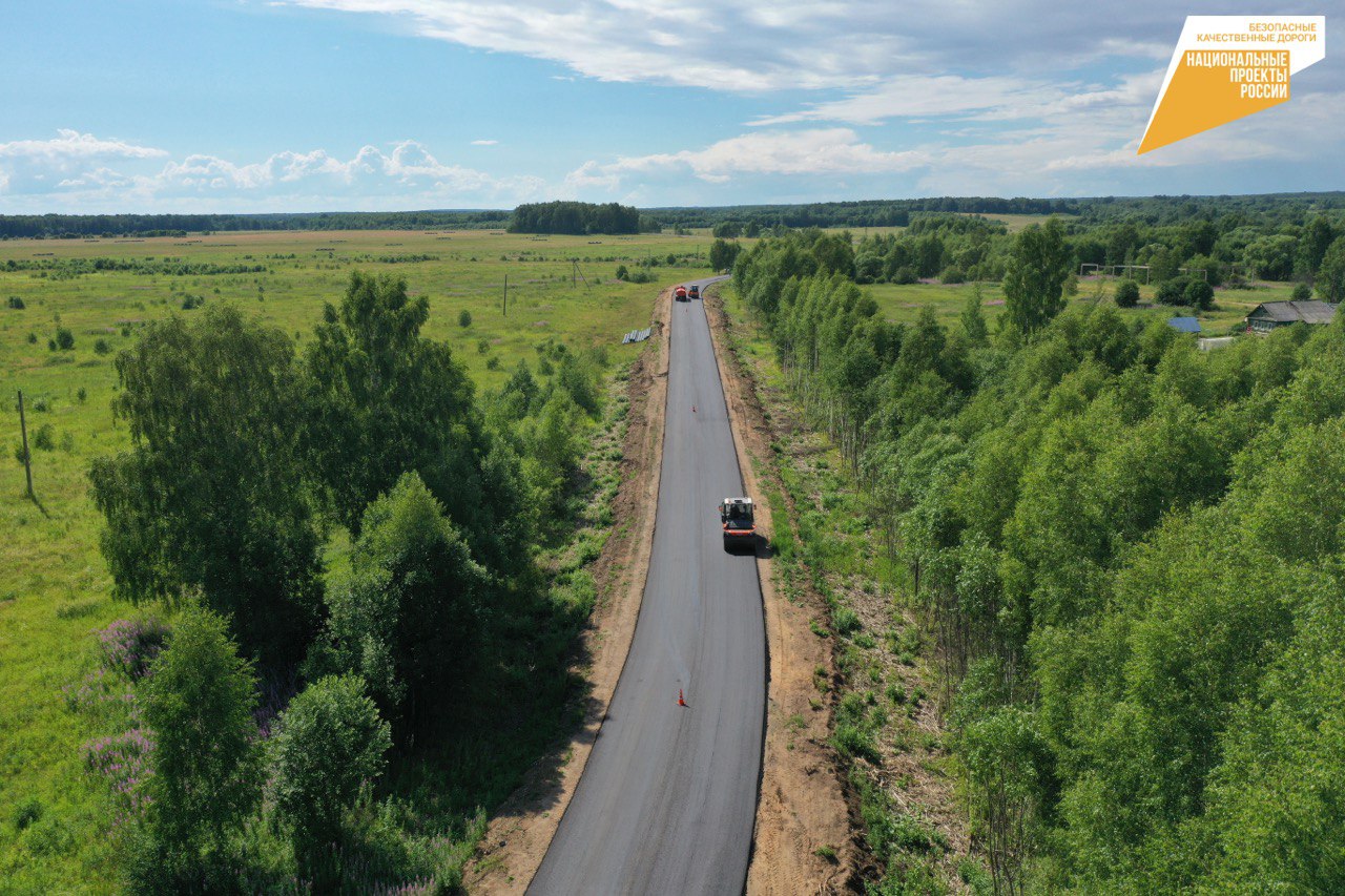 Ремонт дороги в Тверской области идет с опережением графика