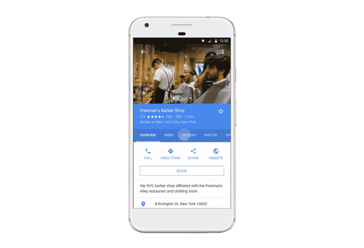 Book spa and salon appointments with Google.
