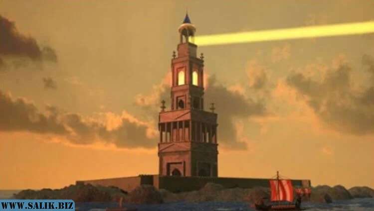 Предположительно на маяке был установлен отражатель,обеспечивающий направленный пучок света.