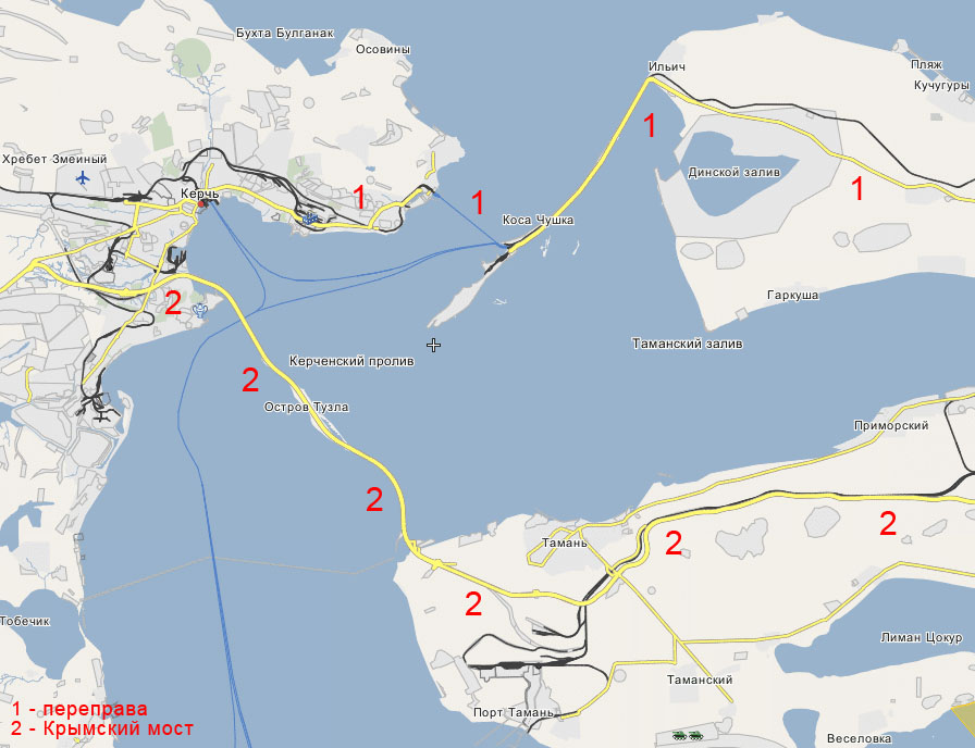Крымский мост карта россии