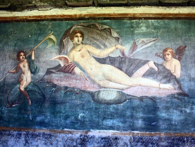 Венера плывет на раковине, I век н. э. Дом Венеры, Помпеи.