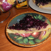 Быстрый пирог с черникой