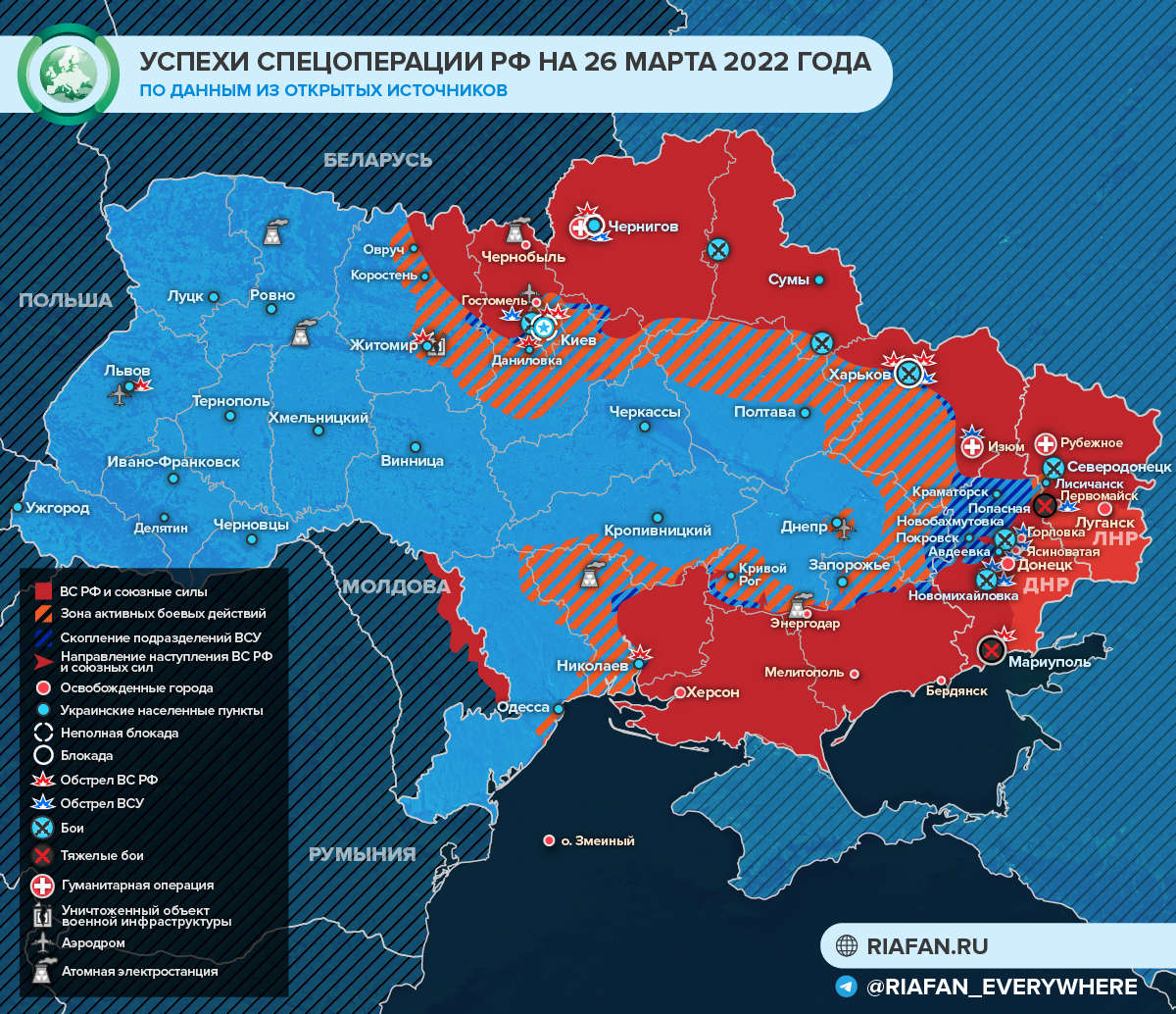 УКРАИНА: НОВОСТИ 27.03.2022 день 