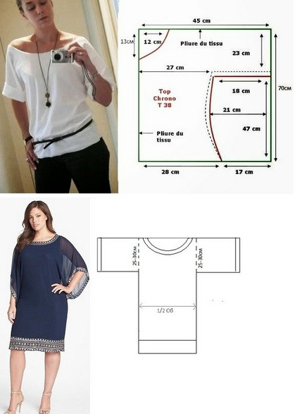 15 цельнокроеных модных выкроек для не умеющих шить. Убедитесь,  что шить может каждый! выкройка