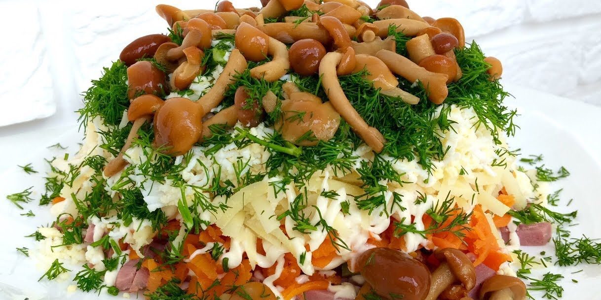 10 салатов с грибами на любой вкус кулинария,салаты