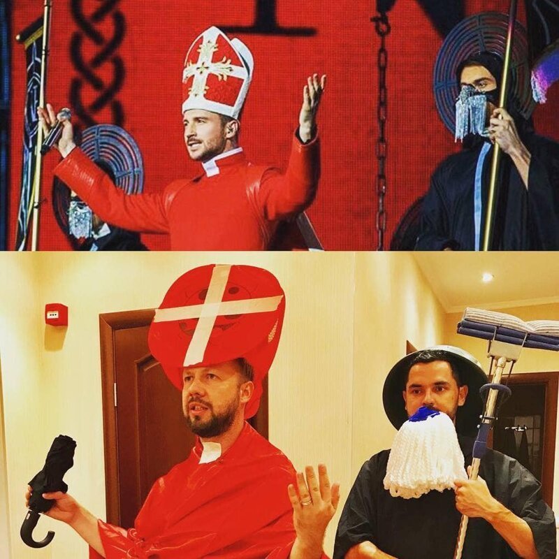 Бородатый пародист из России копирует наряды знаменитостей, используя всё, что оказалось под рукой  