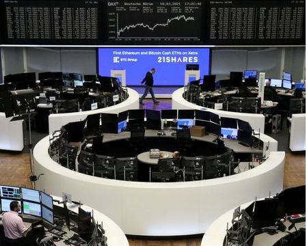 The German share price index DAX graph is pictured at the stock exchange in Frankfurt, Germany, March 10, 2021. REUTERS/Staff