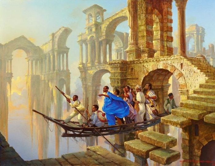 Восточная сказка и современность: Картины в стиле магический реализм живопись