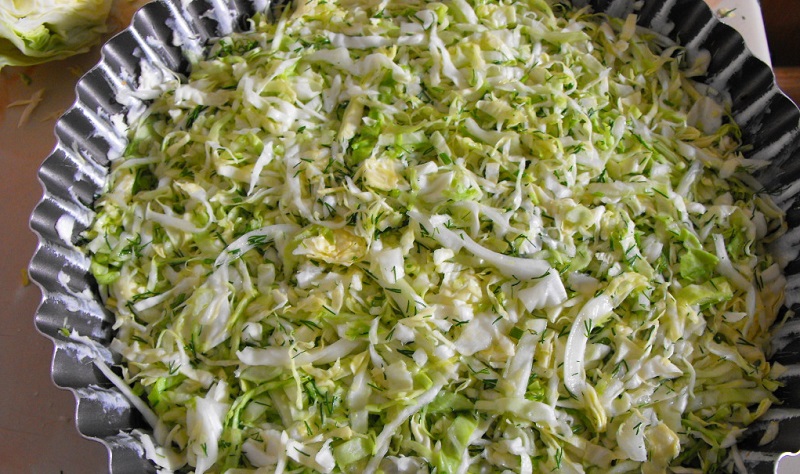 пирог с капустой и яйцом без дрожжей