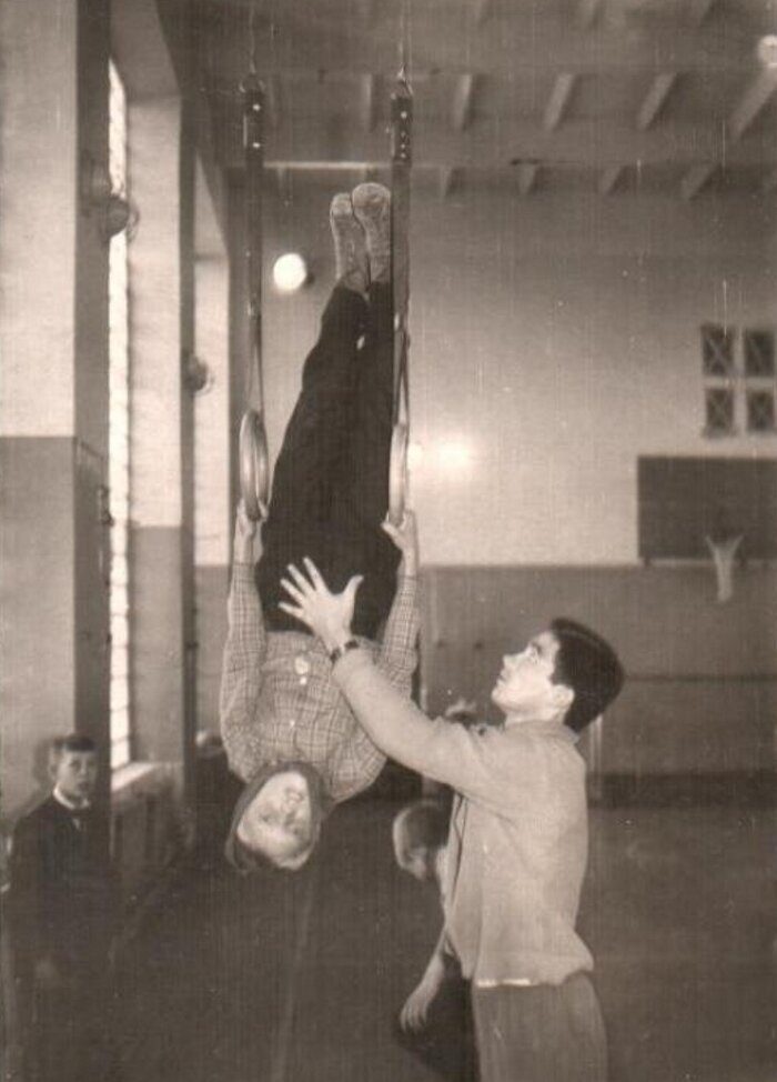 Урок физкультуры в Саратове, 1970-е здоровые, люди, ностальгия, ретро, советский спорт, спорт, фото