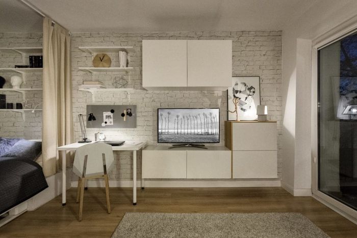 Квартира 30 кв. М в скандинавском стиле с элементами лофта интерьер и дизайн,квартира,квартира-студия,лофт