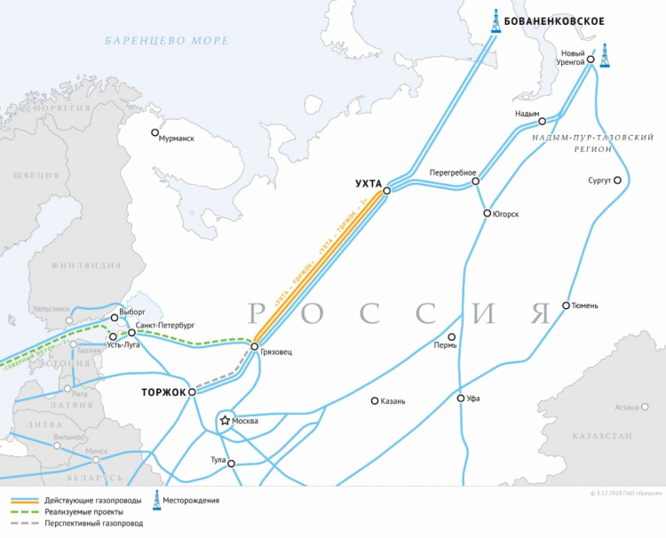 Газовый бум РФ: запущен газопровод «Ухта-Торжок-2»