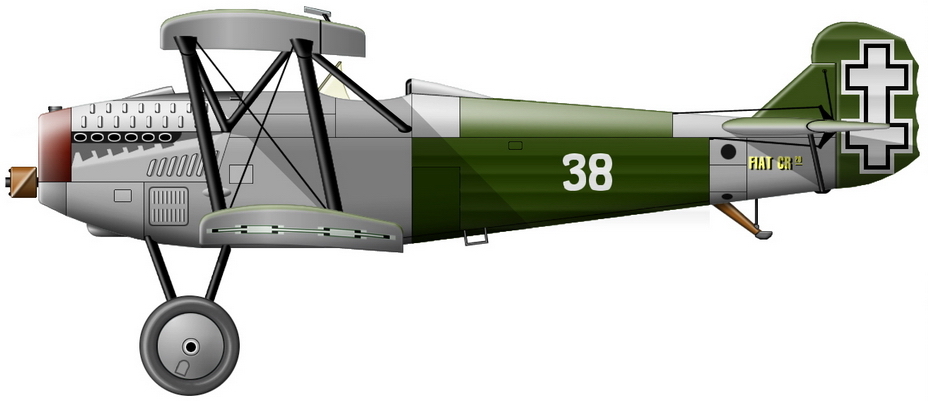 Fiat CR.20 (серийный №38) из 7-й эскадрильи 2-й группы литовских ВВС, Каунас, июнь 1940 года. На этом же аэродроме базировалась лётная школа, и один из её курсантов, унтер-офицер Гедиминас Янулявичюс (Gediminas Janulevičius) 13 июня разбил самолёт в аварии - Цвета военного неба: прибалтийское наследство | Военно-исторический портал Warspot.ru