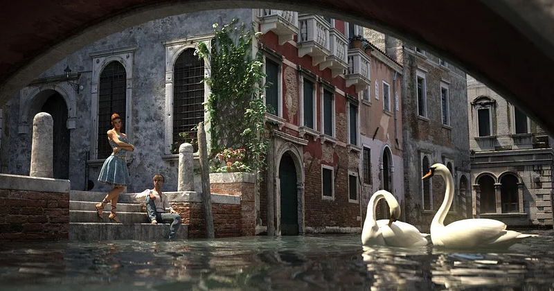 В Венецию из-за карантина вернулись лебеди и рыбы