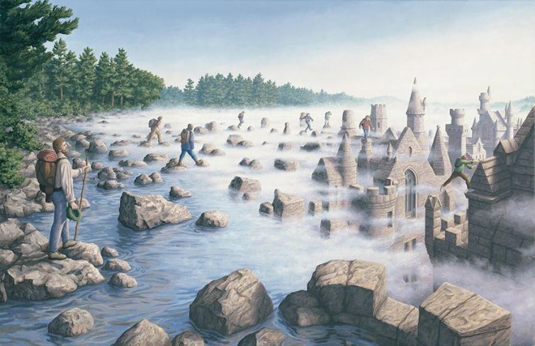 Роб Гонсалвес, Robert Gonsalves, оптические иллюзии картины