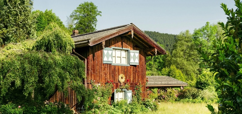 Расписной интерьер дома в Альпийских горах Германии для дома и дачи,интерьер