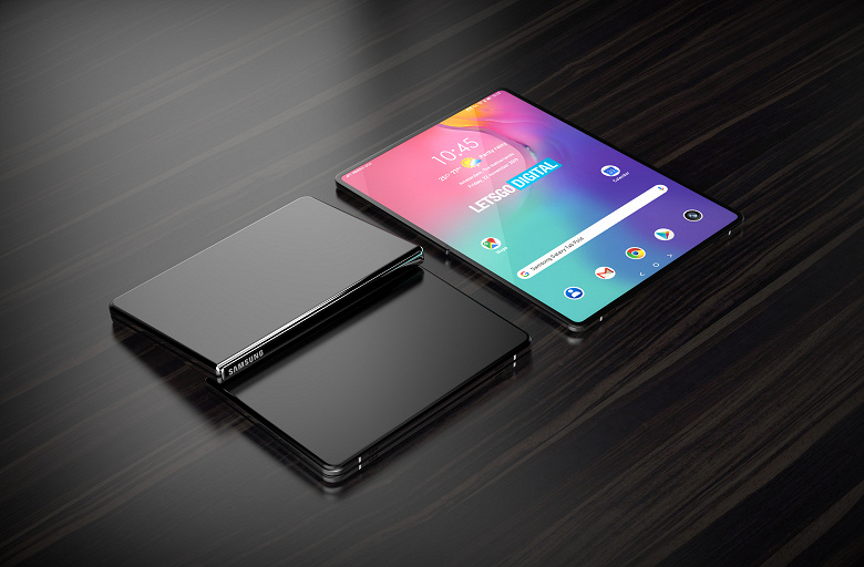 Так будет выглядеть гибкий планшет Samsung Galaxy Fold будет, Samsung, которая, Galaxy, состоянии, получит, экраном, сгибающимся, смартфон, компания, сразу, четыре, включать, систему, звуковую, качественную, говорится, документах, разложенном, близкое