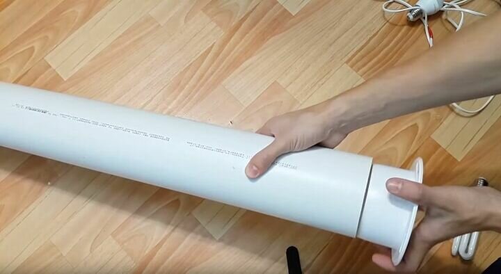 Светильник из трубы ПВХ своими руками cветильник из пвх,своими руками,сделай сам