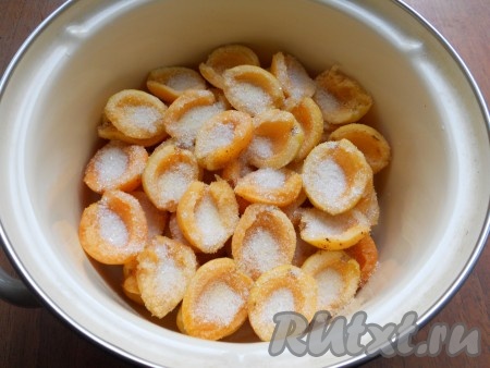 Из данного количества продуктов у меня получилось 5 слоев абрикосов.