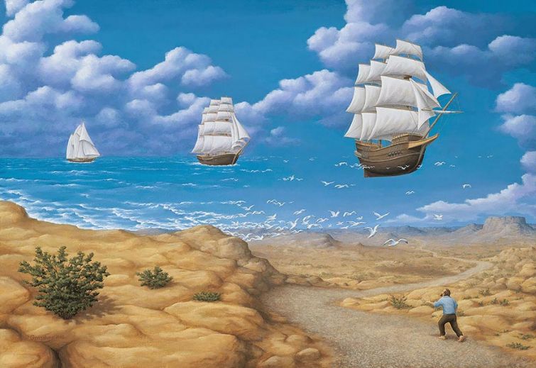 Роб Гонсалвес, Robert Gonsalves, оптические иллюзии картины