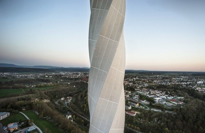 246-метровая испытательная башня для тестирования лифтов в Германии ThyssenKrupp, архитектура, башня, германия, здание, испытания, испытательная башня, лифт