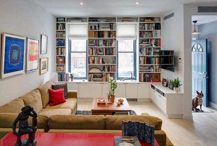 Шкафы вокруг окна — это не только красиво, но и очень практично Шкафы вокруг окна — это не только красиво, но и очень практично интерьер,своими руками