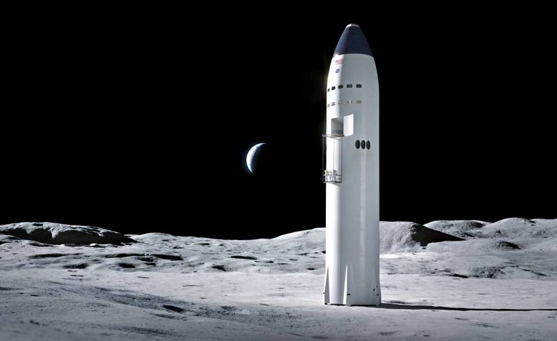 Лунная версия Starship от Space X не вернется обратно на Землю