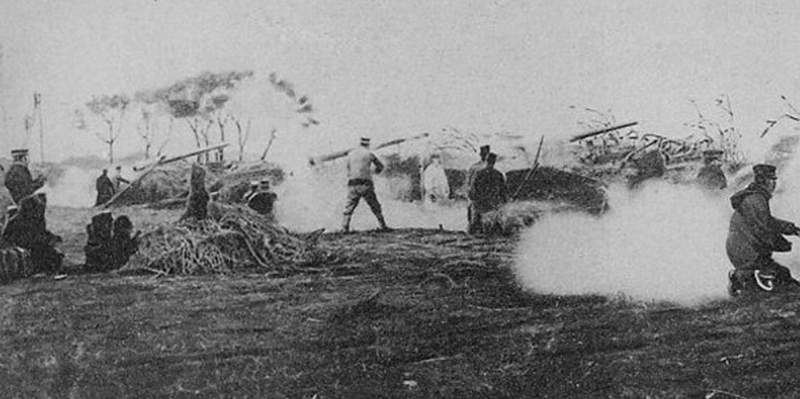 Японская артиллерия в боях на реке Шахэ