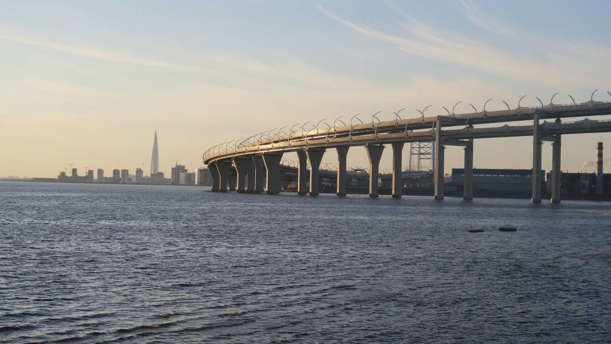 Мост через финский залив в санкт петербурге фото