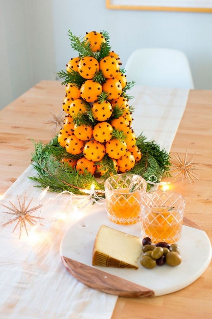 Мандариновая елка: ароматное украшение дома мастер-класс,новогодний декор