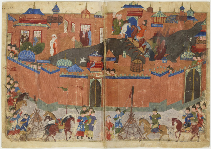 Битва за Багдад 1258 г., гравюра. /Фото: wikiрedia.org