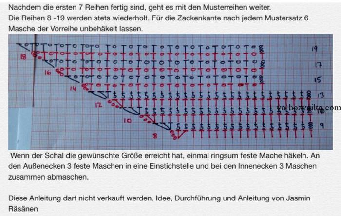 Шаль крючком «Ящерица» рукоделие,своими руками,Шаль спицами