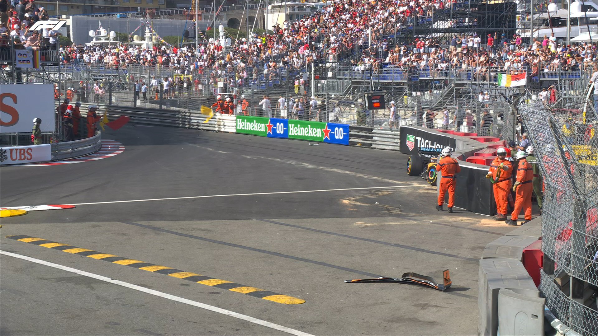 Риккардо врезался в барьеры во 2-й практике перед Гран-при Монако
