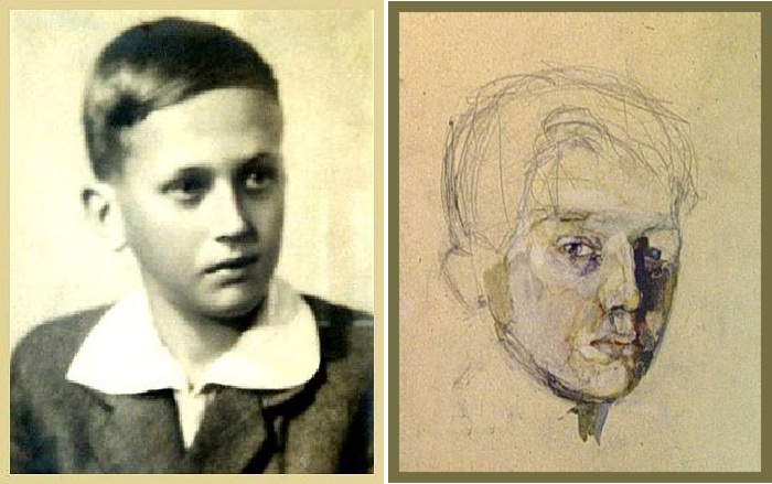 Неоконченный автопортрет Коли Дмитриева: трагическая судьба 15-летнего художника, акварелями которого восхищаются и через 70 лет﻿