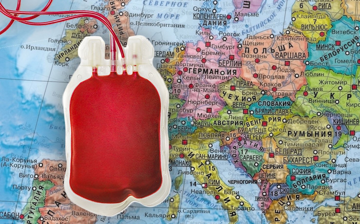 Карта: Люди с какой группой крови преобладают в различных странах группа крови,карта,мир