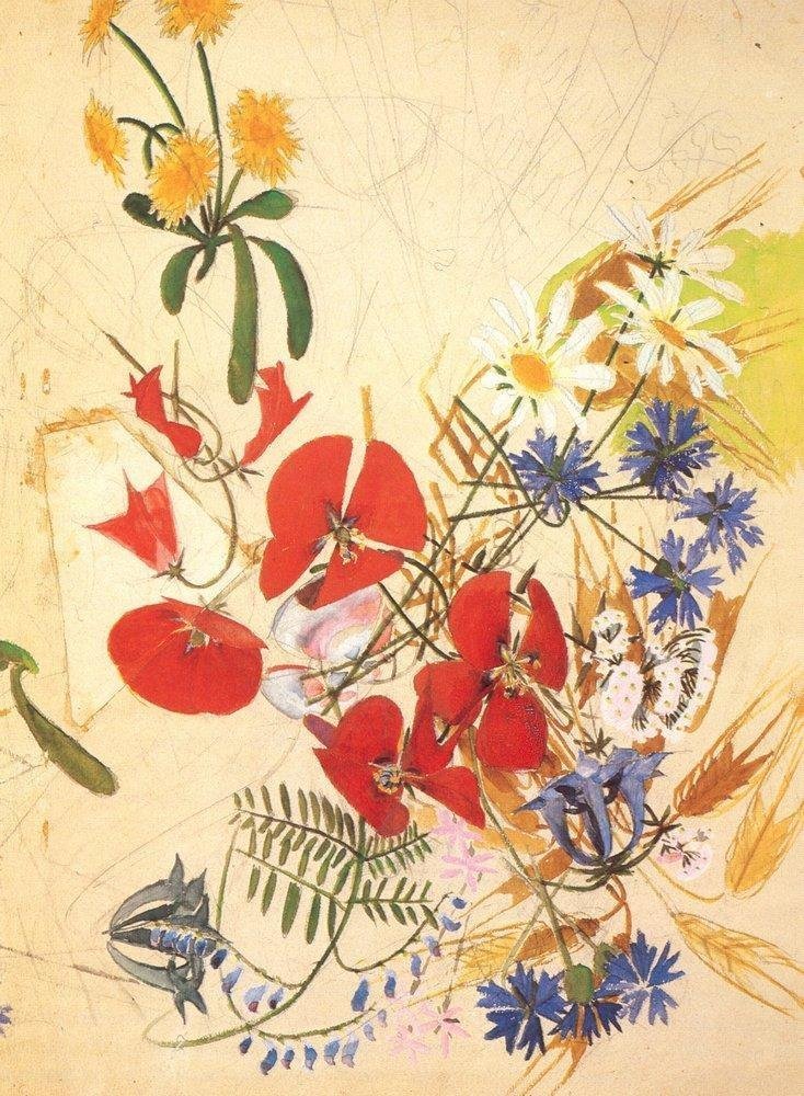 Полевые цветы, 1884 Врубель, биография, великие имена, искусство, картины, керамика, творчество, художник