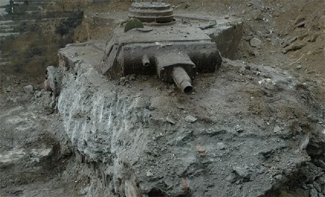 Немецкие танки залили бетоном и спрятали в Норвегии: видео
