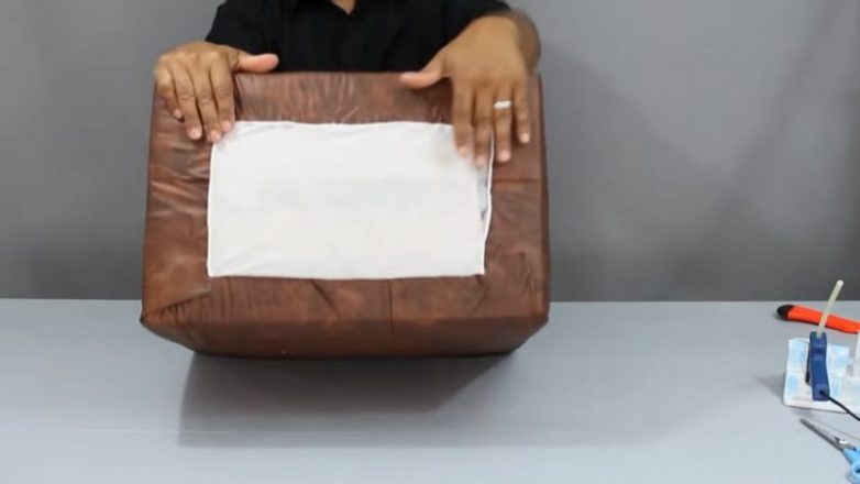 Прочный и красивый пуф из простых материалов Мебель,пуф,сделай сам